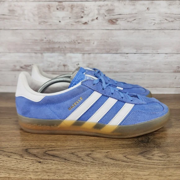 Adidas Originals Women's Gazelle Indoor Blue Sneaker Size 8.5 - Picture 1 of 8